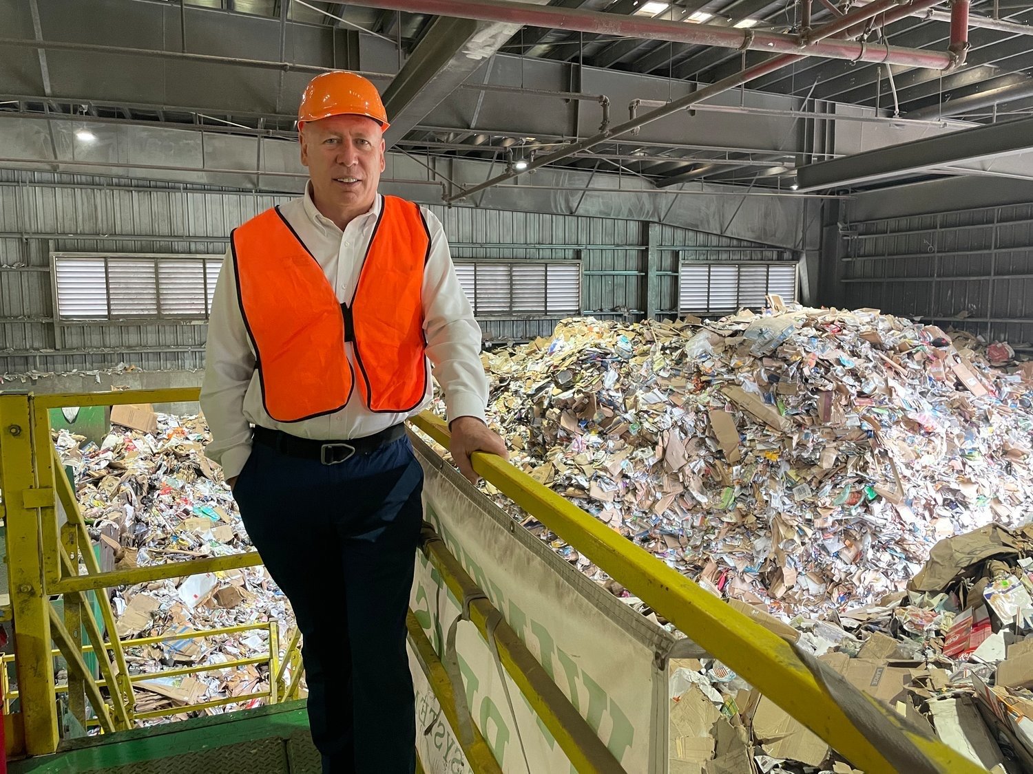 Winters Bros. senior vice president Will Flower plans to build a rail-transfer station in Yaphank to haul the area’s garbage out of Long Island in the future after the landfill closes.